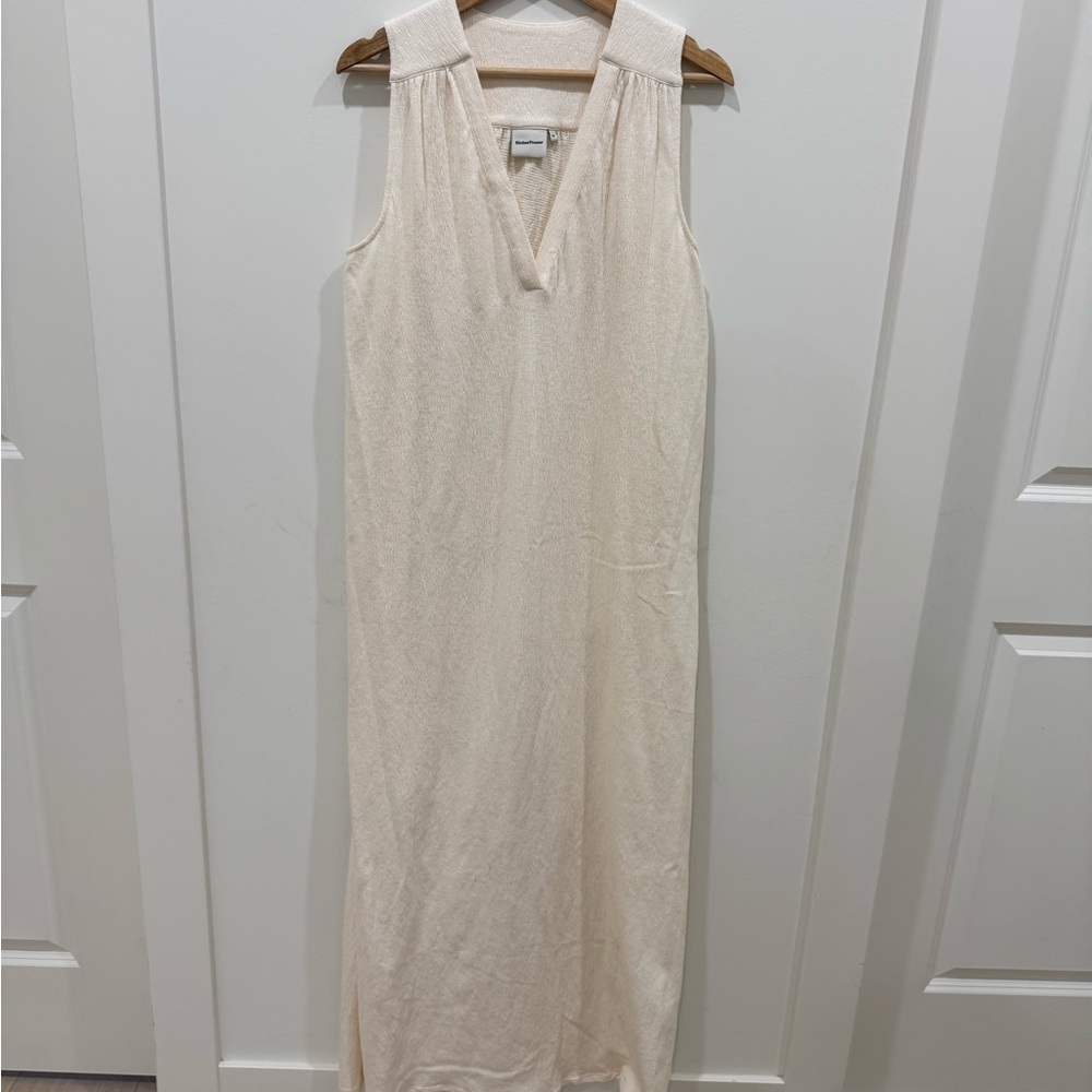 RicherPoorer Cream Sleeveless Dress